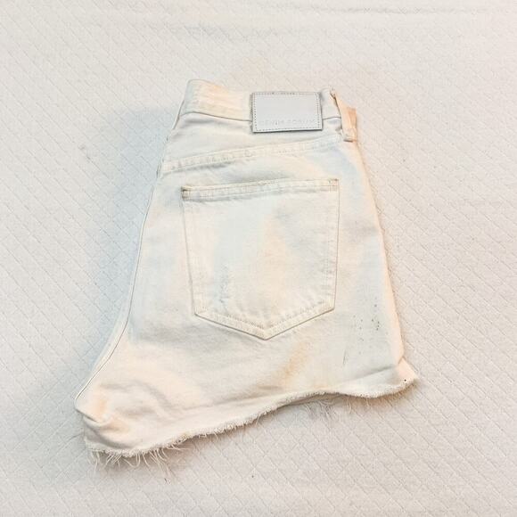 Denim Forum The Yoko Short Aritzia White Denim Cutoff Jeans SZ27 - Picture 2 of 5